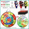 image:imageVATOS 29 Inches Dart Board Shooting Game Set  Hanging Double Sided Dinosaur Target Shooitng Board Game with 6 Toy Gun 20 Soft Form Darts Indoor Outdoor Garden Party Games Toys for 37 Years Old Kids