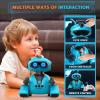 image:imageVATOS 2PCS RC Robot Toys for Kids Rechargeable Remote Control Emo Robots with Music amp Shining LED Eyes Flexible Head amp Arms Touch Sensor Intelligent Talking Robot Gifts for 3 Years Old Boys Girls