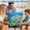 image:imageVATOS 2Tier Outdoor Water Table Toys for Kids 61PCS DIY Summer Waterways Playset with Pump Toddler Water Park Toys for Pool Backyard Beach Sensory Activity Fun Toy Gift for Boys Girls 35 48