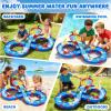 image:imageVATOS 2Tier Outdoor Water Table Toys for Kids 61PCS DIY Summer Waterways Playset with Pump Toddler Water Park Toys for Pool Backyard Beach Sensory Activity Fun Toy Gift for Boys Girls 35 48