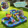 image:imageVATOS 2Tier Watermill Summer Water Table 124 PCS DIY Water Table with Water Pump Toys for Toddlers 35 47 Years Old Fun Water Playset Outdoor Water Toys for Backyard Beach Balcony Garden