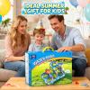 image:imageVATOS 2Tier Watermill Summer Water Table 124 PCS DIY Water Table with Water Pump Toys for Toddlers 35 47 Years Old Fun Water Playset Outdoor Water Toys for Backyard Beach Balcony Garden