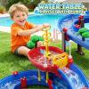 image:imageVATOS 2Tier Watermill Summer Water Table 124 PCS DIY Water Table with Water Pump Toys for Toddlers 35 47 Years Old Fun Water Playset Outdoor Water Toys for Backyard Beach Balcony Garden