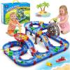 image:imageVATOS 2Tier Watermill Summer Water Table 124 PCS DIY Water Table with Water Pump Toys for Toddlers 35 47 Years Old Fun Water Playset Outdoor Water Toys for Backyard Beach Balcony Garden