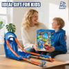 image:imageVATOS Toy Cars Fuel Tank Routes for Children 2in1 Mode Car Racing Track with 6 Cars Storage Stunt Box Race Tracks Toy Gift for Boys Age 3 4 5 6 7 8