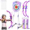 image:imageVATOS 2 Pack LED Bow and Arrow for Kids with Auto Scoring Light Up Archery Set with 10 Suction Cup Arrows 2 Quivers LED Archery Target Indoor Outdoor Backyard Toy Gift for for Girls Ages 512