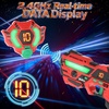 image:imageVATOS Laser Tag 360 Sensors Set of 2 Players 24GHz Rechargeable Infrared Realtime Data Display Laser Tag Gun Fun Family Group Activity Game Toy Guns for Kids Teenage Gifts Age 6Red blue orange and Green