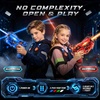 image:imageVATOS Rechargeable Laser Tag Set of 4 Infrared Laser Tag Guns with LED Screen Sound amp Vibration 40m Range  Indoor Outdoor Shooting Game Toys for Boys Girls Family Birthday Gift for Kids 6Red and Blue