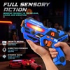 image:imageVATOS Rechargeable Laser Tag Set of 4 Infrared Laser Tag Guns with LED Screen Sound amp Vibration 40m Range  Indoor Outdoor Shooting Game Toys for Boys Girls Family Birthday Gift for Kids 6Red and Blue